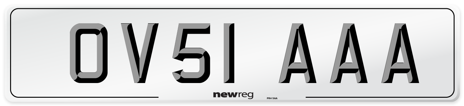 OV51 AAA Number Plate from New Reg